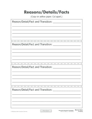 Writing Exercise Template