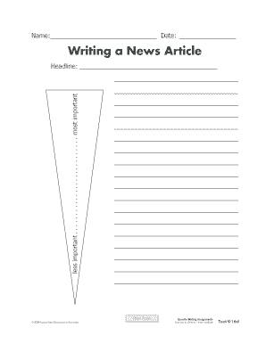 Writing a News Article Template