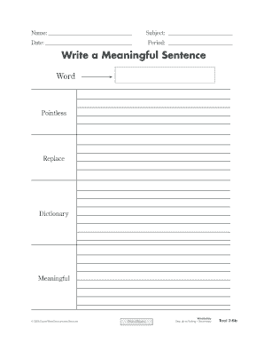 Writing Exercise Form