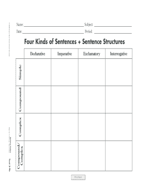 Sentence Mastery Worksheet