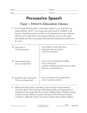 education should be free persuasive speech
