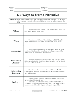 Narrative Writing Exercise
