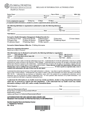 Release of Information Authorization