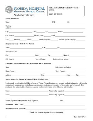 Patient Information and Consent Form