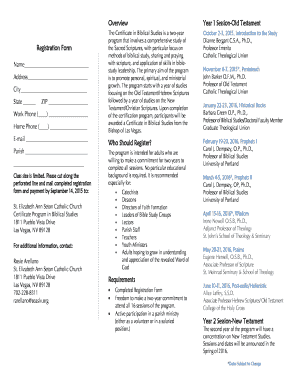 Overview Year 1 Session-Old Testament