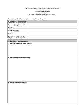 Job Description Form for Salary System