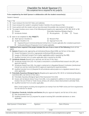 Intel ISEF Research Plan and Approval Forms