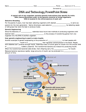 DNA and Technology PowerPoint Notes