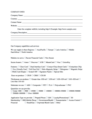 Company Information Form