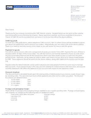 CWR Friends Scheme Confirmation Form