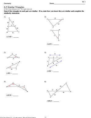 Similar Triangles Worksheet