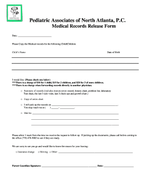 Medical Records Release Form