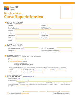 Ficha de matrícula