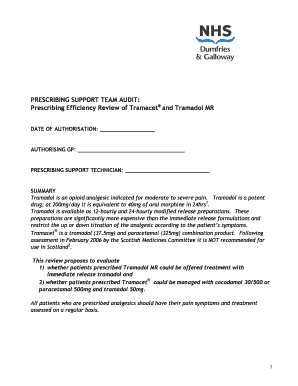 Prescribing Efficiency Review Form