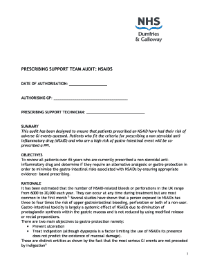 NSAID Prescribing Support Audit Form