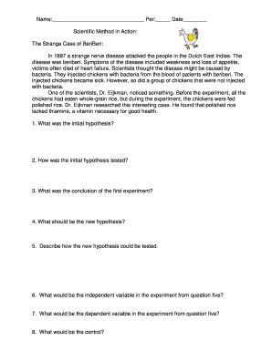 Scientific Method Worksheet