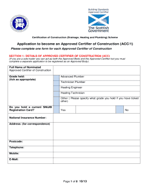 Application to Become an Approved Certifier of Construction
