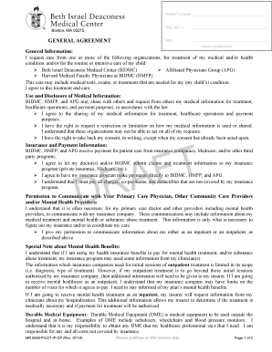 General Agreement for Medical Care and Information Sharing