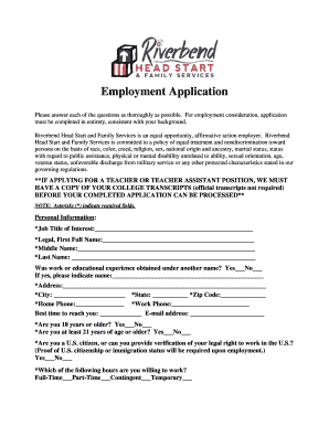 Employment Application Form