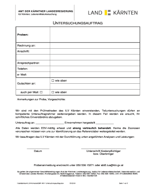 UNTERSUCHUNGSAUFTRAG