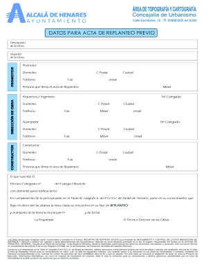 Formularios de Control de Obra