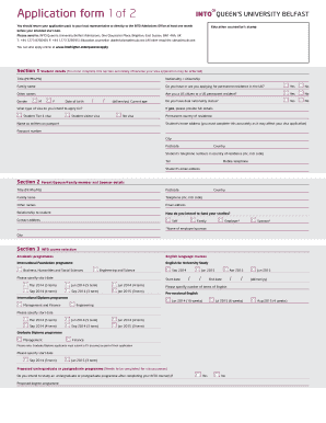 INTO Queen's University Belfast Application Form