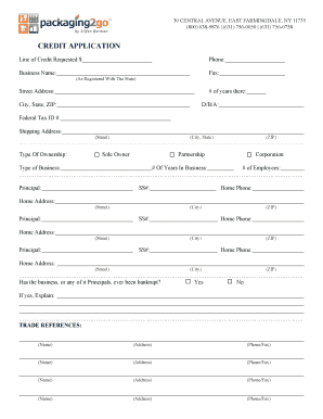 Credit Application Form