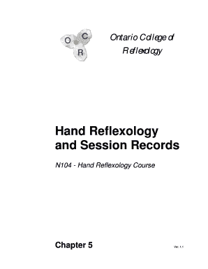 Reflexology points hands - N104 Chapter 5 - Ontario College of Reflexology - ocr