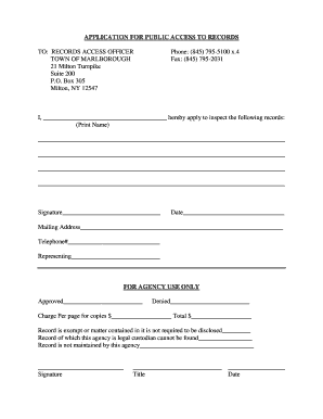 New York Public Records Access Application