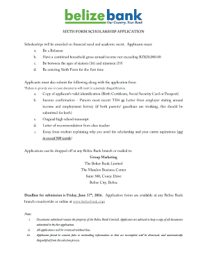 Sixth Form Application Form