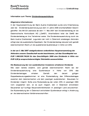 Antrag auf Rückzahlung der österreichischen Abzugsteuer
