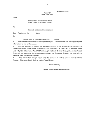 RTI Fee Payment Notice