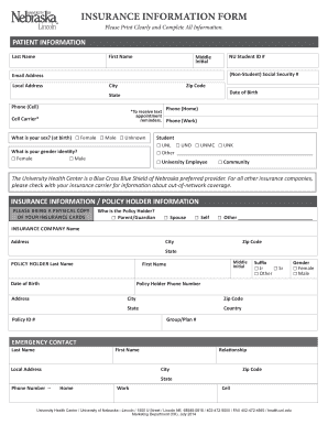Insurance Information Form