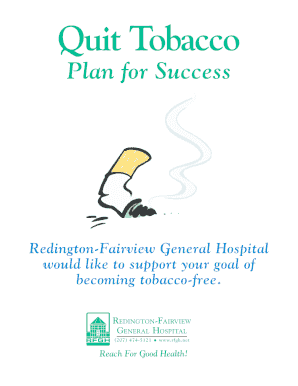 Tobacco Cessation Plan Worksheet