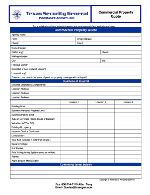 Commercial Property Insurance Quote