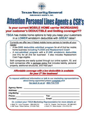 Mobile Home Insurance Application