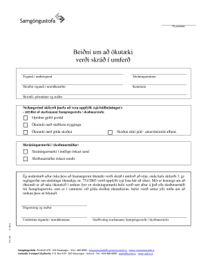 Icelandic Vehicle Registration Application