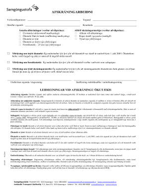 Vehicle Deregistration Form