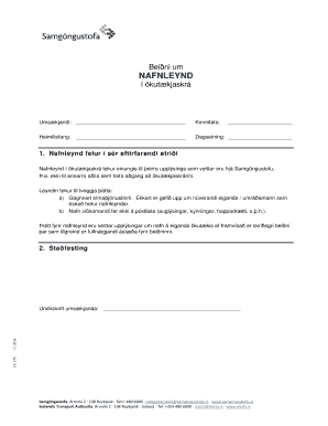 Request for Name Privacy in Vehicle Register