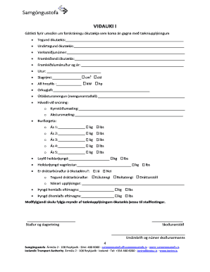 Icelandic Vehicle Registration Form