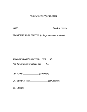 Transcript reQUEST FORM - All Hallows High School