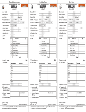 Student Fee Payment Receipt