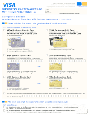 VISA Business karte beantragen