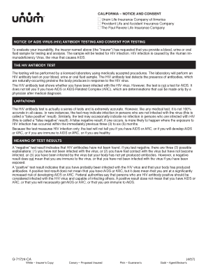 Notice to proceed construction template - NOTICE OF AIDS VIRUS HIV ANTIBODY TESTING AND CONSENT