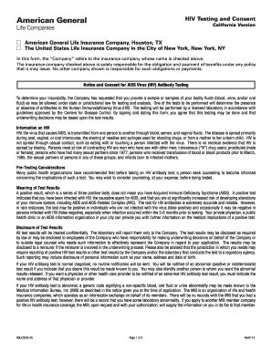 HIV Testing and Consent Form