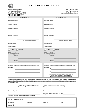 Utility Service Application