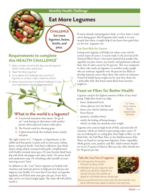 Health Challenge Eat More Legumes