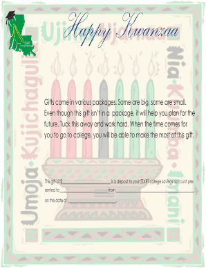 College Savings Gift Certificate