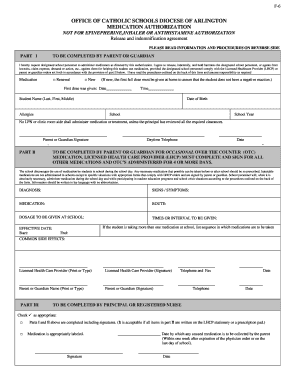 Medication Authorization Form