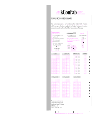 Female Proxy Questionnaire